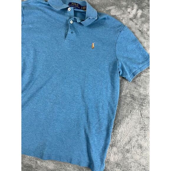 Polo Ralph Lauren Men's Blue Polo Shirt Size Small Classic Fit Short Sleeve - Picture 5 of 9